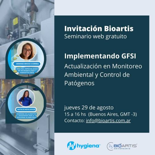 WEBINAR: Implementando GFSI: Actualización en Monitoreo Ambiental  y Control de Patógenos